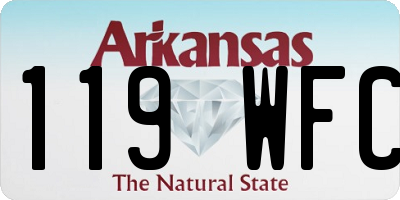 AR license plate 119WFC