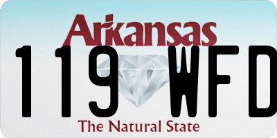 AR license plate 119WFD
