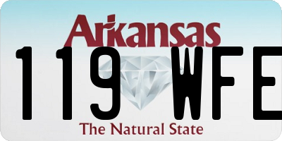 AR license plate 119WFE