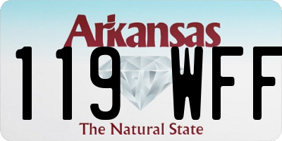 AR license plate 119WFF
