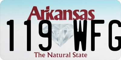 AR license plate 119WFG