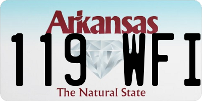 AR license plate 119WFI