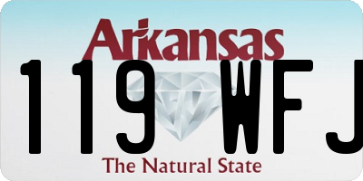 AR license plate 119WFJ