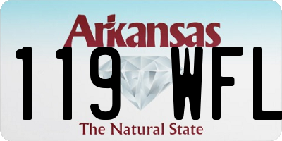 AR license plate 119WFL