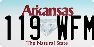 AR license plate 119WFM