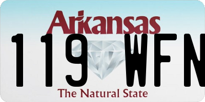 AR license plate 119WFN