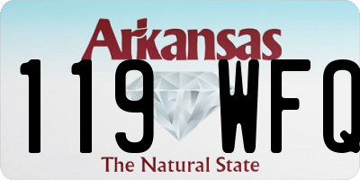 AR license plate 119WFQ