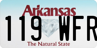 AR license plate 119WFR