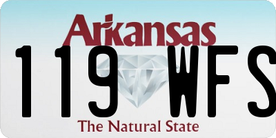 AR license plate 119WFS