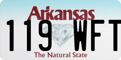 AR license plate 119WFT