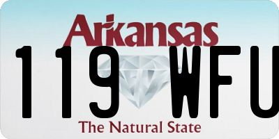 AR license plate 119WFU
