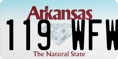 AR license plate 119WFW