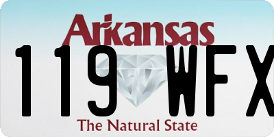 AR license plate 119WFX
