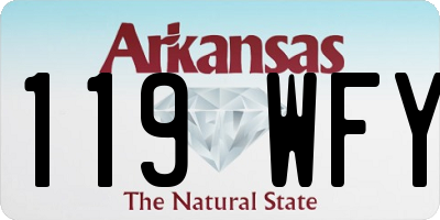 AR license plate 119WFY