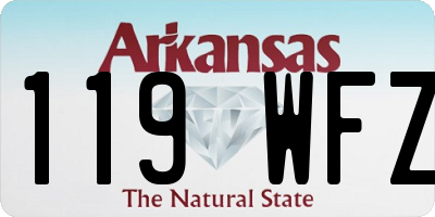 AR license plate 119WFZ