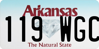 AR license plate 119WGC