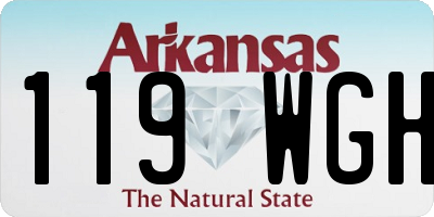 AR license plate 119WGH
