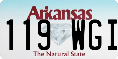 AR license plate 119WGI
