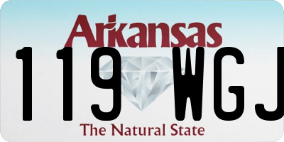 AR license plate 119WGJ