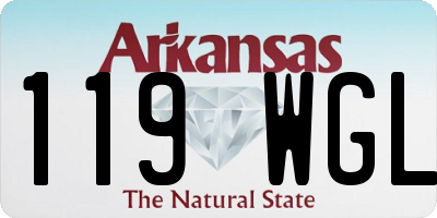 AR license plate 119WGL