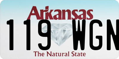 AR license plate 119WGN