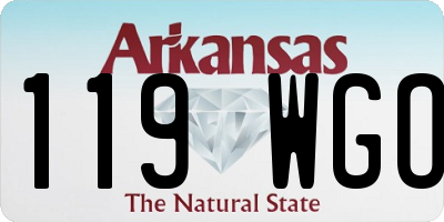 AR license plate 119WGO