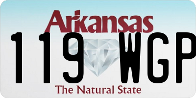 AR license plate 119WGP