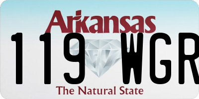 AR license plate 119WGR