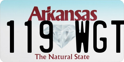 AR license plate 119WGT