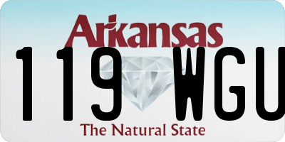 AR license plate 119WGU