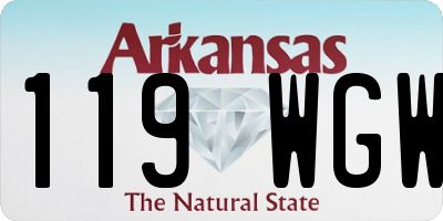 AR license plate 119WGW