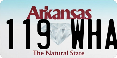 AR license plate 119WHA