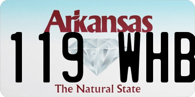 AR license plate 119WHB