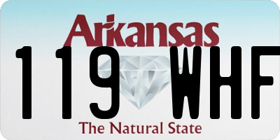 AR license plate 119WHF