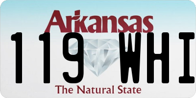 AR license plate 119WHI