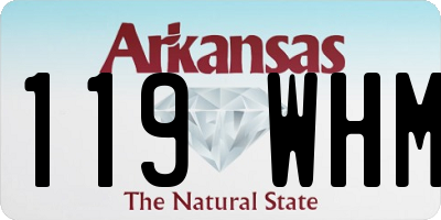 AR license plate 119WHM