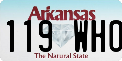 AR license plate 119WHO