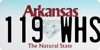 AR license plate 119WHS