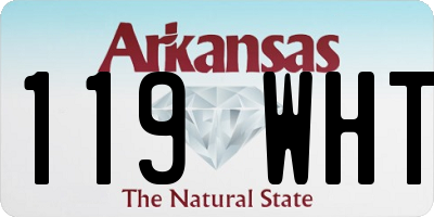 AR license plate 119WHT