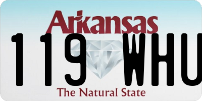 AR license plate 119WHU