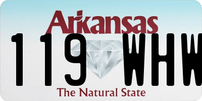 AR license plate 119WHW