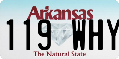AR license plate 119WHY