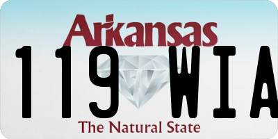 AR license plate 119WIA