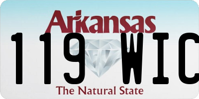 AR license plate 119WIC