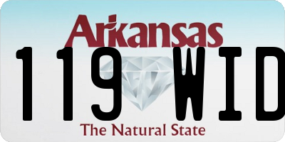 AR license plate 119WID