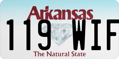 AR license plate 119WIF