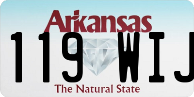 AR license plate 119WIJ