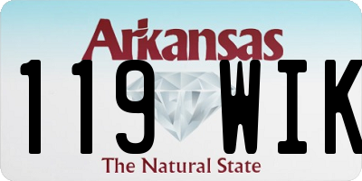 AR license plate 119WIK