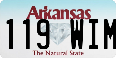 AR license plate 119WIM