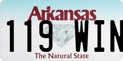 AR license plate 119WIN